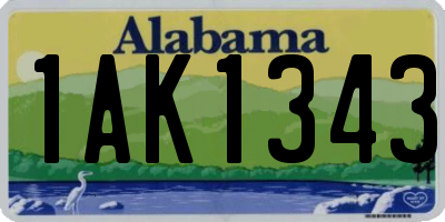 AL license plate 1AK1343