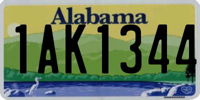 AL license plate 1AK1344