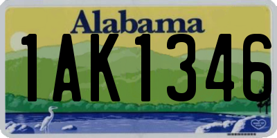 AL license plate 1AK1346