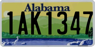 AL license plate 1AK1347