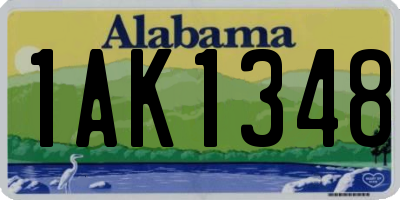 AL license plate 1AK1348