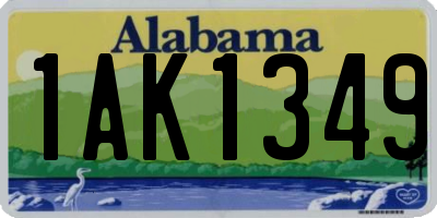 AL license plate 1AK1349