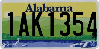 AL license plate 1AK1354