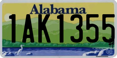 AL license plate 1AK1355