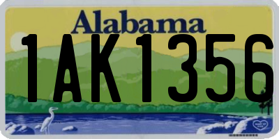 AL license plate 1AK1356