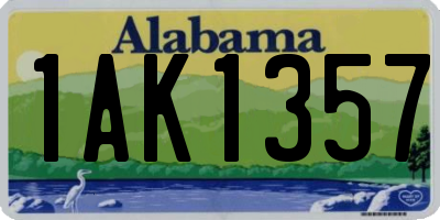 AL license plate 1AK1357