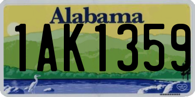 AL license plate 1AK1359