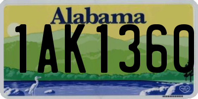 AL license plate 1AK1360