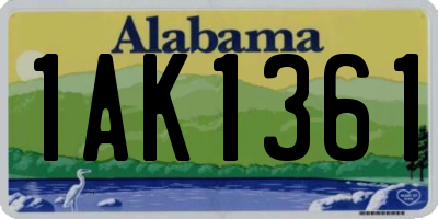 AL license plate 1AK1361