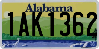 AL license plate 1AK1362