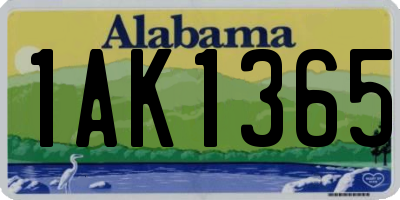 AL license plate 1AK1365