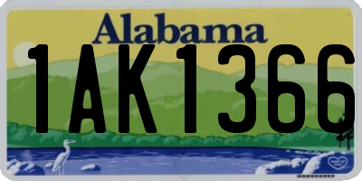 AL license plate 1AK1366