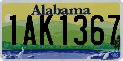 AL license plate 1AK1367