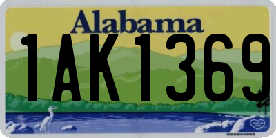 AL license plate 1AK1369