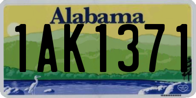 AL license plate 1AK1371