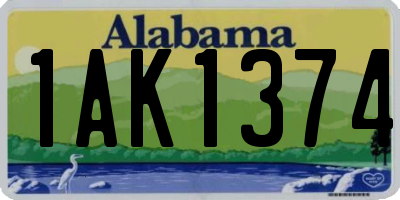 AL license plate 1AK1374