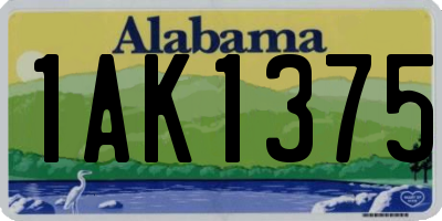 AL license plate 1AK1375