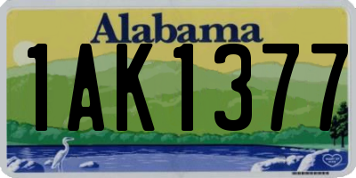 AL license plate 1AK1377