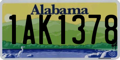 AL license plate 1AK1378