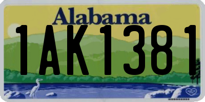 AL license plate 1AK1381