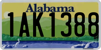 AL license plate 1AK1388
