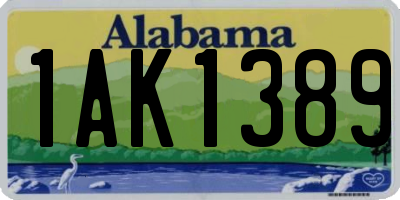 AL license plate 1AK1389