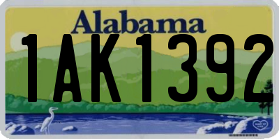 AL license plate 1AK1392