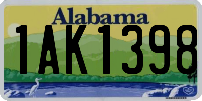 AL license plate 1AK1398