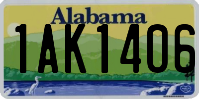 AL license plate 1AK1406