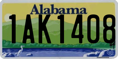 AL license plate 1AK1408