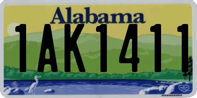 AL license plate 1AK1411