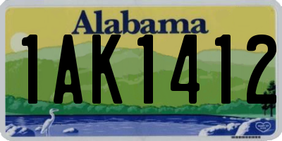 AL license plate 1AK1412