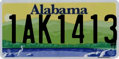 AL license plate 1AK1413