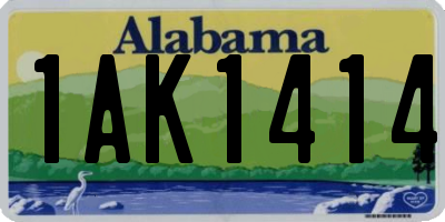 AL license plate 1AK1414