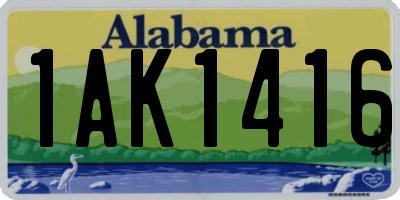 AL license plate 1AK1416