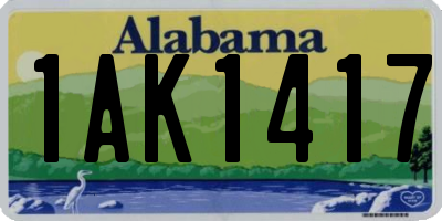 AL license plate 1AK1417