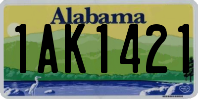 AL license plate 1AK1421