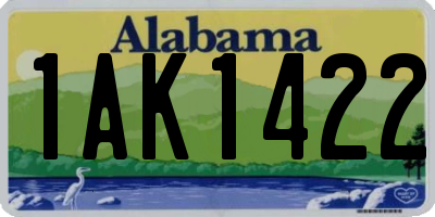 AL license plate 1AK1422