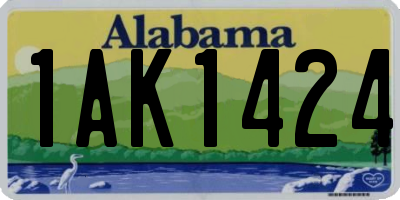 AL license plate 1AK1424