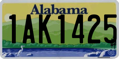AL license plate 1AK1425