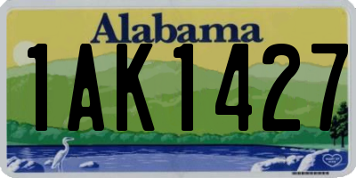 AL license plate 1AK1427