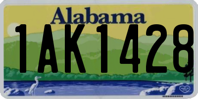 AL license plate 1AK1428