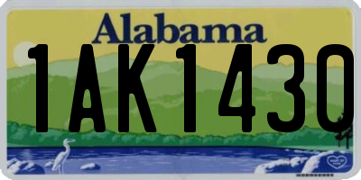 AL license plate 1AK1430