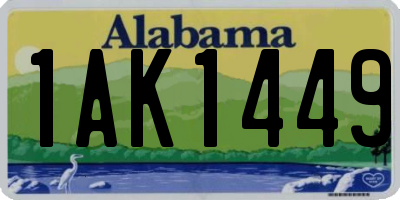 AL license plate 1AK1449