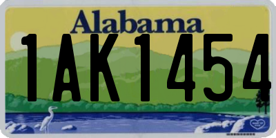 AL license plate 1AK1454
