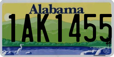 AL license plate 1AK1455