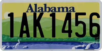 AL license plate 1AK1456