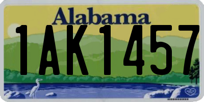 AL license plate 1AK1457