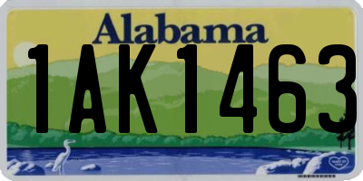 AL license plate 1AK1463