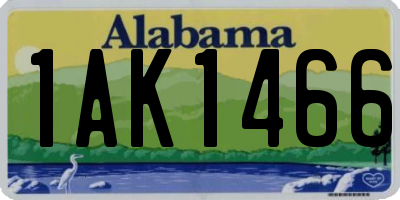 AL license plate 1AK1466